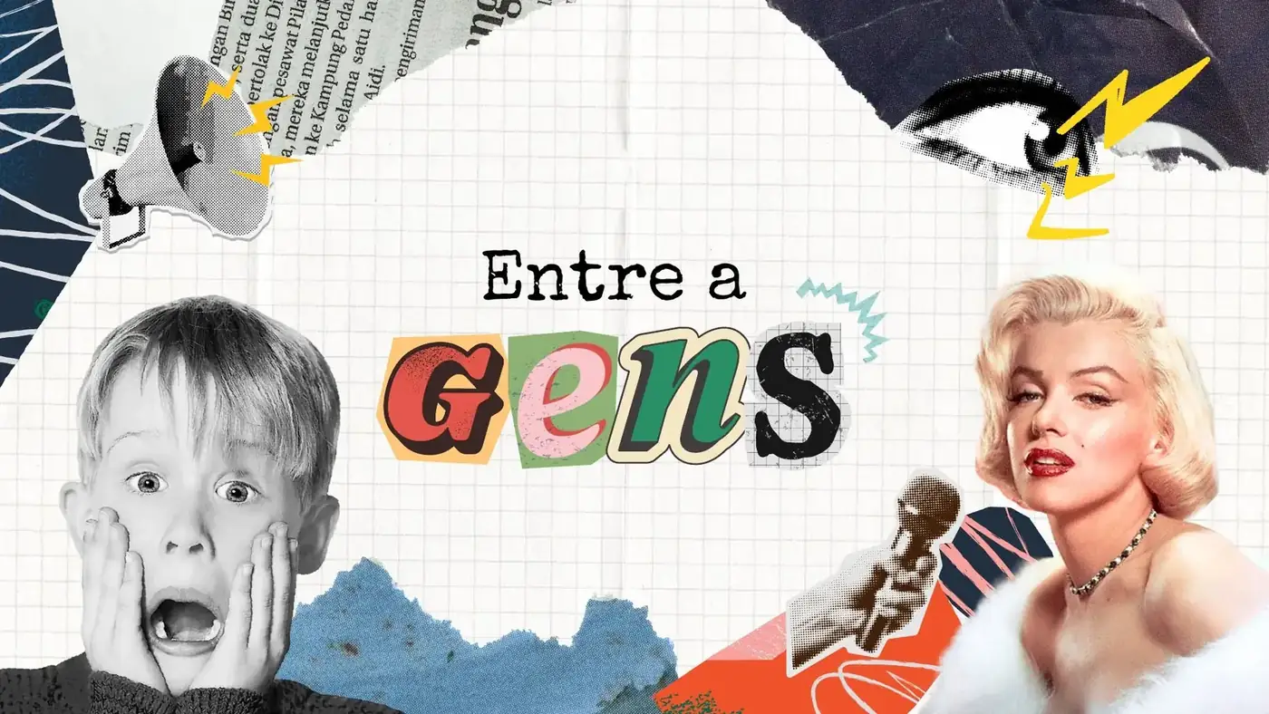 Capa em colagem do podcast Entre a Gens